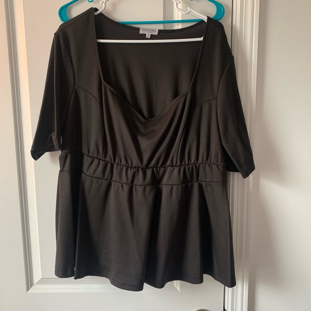 Black 24/26 size 3x peplum dress shirt Kiyonna